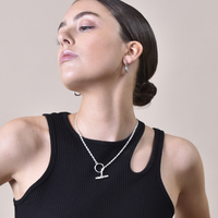 Abel Minimalist U Huggie Earrings (Silver)