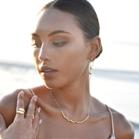 Georgina Art Deco Bralette Earrings (Gold)