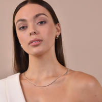 Arjean Solid Silver Wide Hoop Earrings