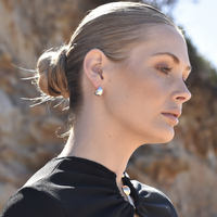 La Lumiere Modern Cocoon Earrings (Silver)