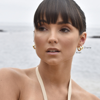 Chante Croissant C Hoop Earrings (Gold Vermeil)