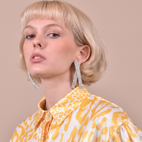 Daur Diamante Ribbon Earrings