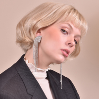 Emilio Crystal Diamante Earrings (My ears are pierced)