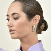 Marella Aqua Crystal Drop Earrings