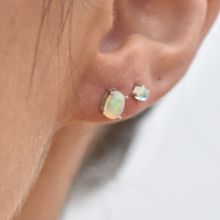 Lumi Solid Opal Stud Earrings