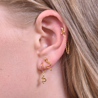 Lois Gold Filled Snake Drop Earrings
