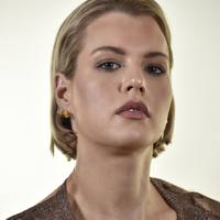 Nala Artsy Chic Dainty Crescent Earrings (Gold Vermeil)