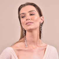 Engaged Crystal Diamante Earrings (my ears are pierced)