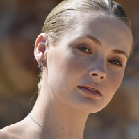 Harmonie Splendid Evil Eye Earrings (Silver)