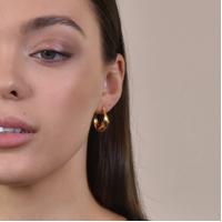 Raquel Flow Huggie Earrings (Gold Vermeil)