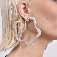 Averi Oversized Flower Hoop Earrings