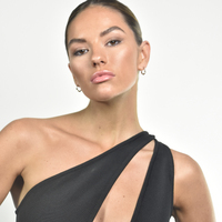 Elodie Artsy Fluid Hoop Earrings (Silver)