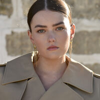 Stellar Drape Diamante Tassel Earrings (Gold)