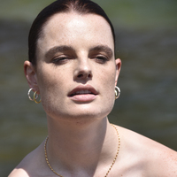 Avery Artsy Textured Hoop Earrings (Silver)