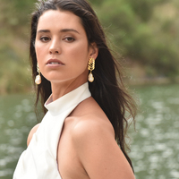 Etienne 24K Baroque Pearl Drop Earrings