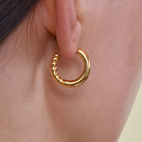Zora Modern Gold Hoop Earrings