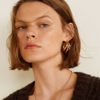 Jaclin Curved Line Earrings