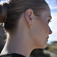 Tie A Knot Modern Hoop Earrings (Gold Vermeil)