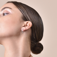 Vida Minimalist C Chain Earrings (Silver)