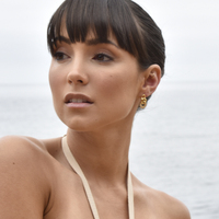 Clarette Luxury Diamante Link Chain Earrings (Gold Vermeil)