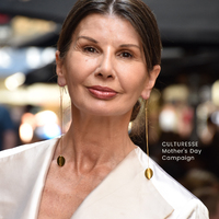 Bijou Cross End Drop Earrings