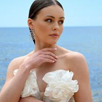 Lenore Sculptured Loop Mesh Earrings (Silver)