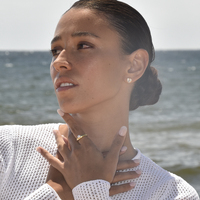 Avila Zircon Love Heart Earrings (Gold)