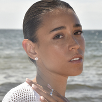 Avila Zircon Love Heart Earrings (Silver)