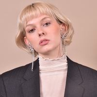 Annelise Catwalk Diamante Earrings (My ears are pierced)