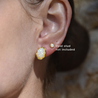 Alyn Artisan Opal Stud Earrings (Gold)