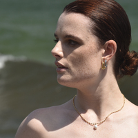 Marcie Open Square Earrings (Gold Vermeil)