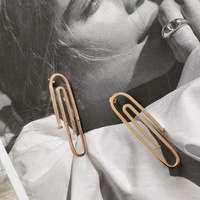 Daeja Modern Paper Clip Statement Earrings