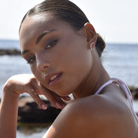 Gabrielle Pastel Diamante Climber Earrings (Green)