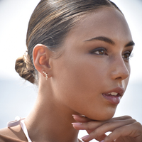 Gabrielle Pastel Diamante Climber Earrings (White)