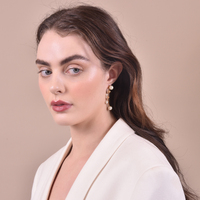 Ines Vintage Pearl Climber Earrings