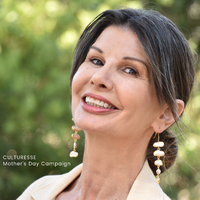 Maelynn 24K Artisan Pearl Drop Earrings