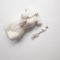 Cleo Mismatching Pearl Stack Earrings (my ears are pierced)