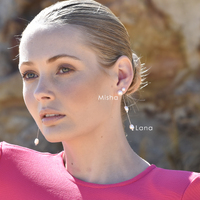 Misha Freshwater Pearl Stud Earrings