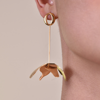 Jeane Modern Petal Drop Earrings (for pierced ears)