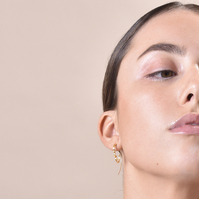 Vianca Artsy Face To Face Earrings (Gold)