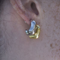 Draco Sculptural Puff Earrings (Gold Vermeil)