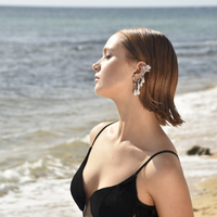 Florian Shimmer Dangle Climber Earrings