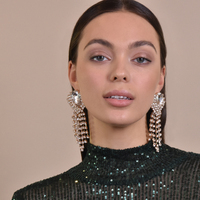 Dawn Crystal Diamante Earrings (my ears are pierced)