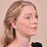 Mae Artsy Silver Foil Earrings