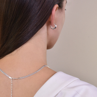 Estrid Solid Silver Bowl Hoop Earrings