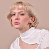 Zooey Artisan Silver Stud Earrings