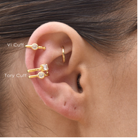 Vi Ear Contour Minimalist Cuff Earring (Single Piece)