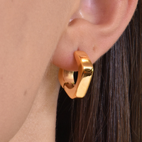 Klara Modern Gold Chic Huggie Earrings