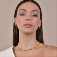 Kayla Star Engraved Dainty Huggie Earrings