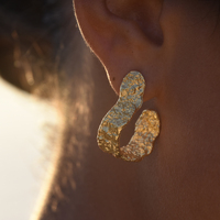 Amandine Artisan Sculptural Flow Earrings (Gold Vermeil)